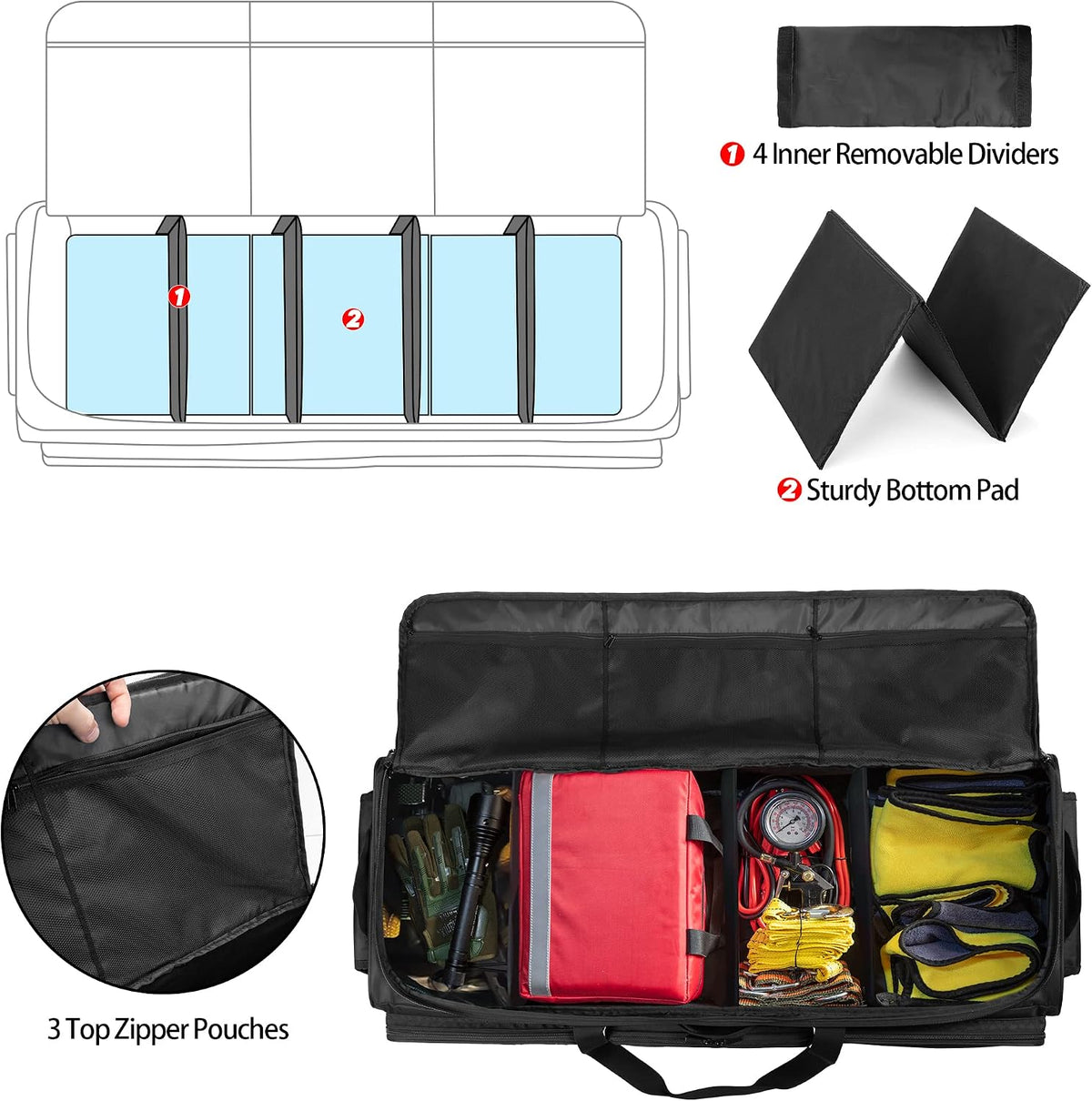 Underseat Storage Bag Fit for Supercrew Cab, Large, Bag Only