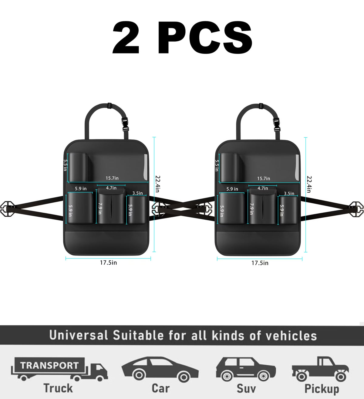 Backseat Car Organizer with Touch Screen,Protectors Kick Mats Travel Accessories for Kids,Multifunctional Seat Back Organizer Car Travel Organizer Accessories