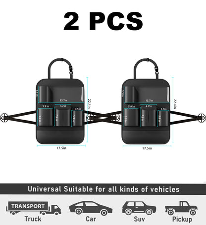 Backseat Car Organizer with Touch Screen,Protectors Kick Mats Travel Accessories for Kids,Multifunctional Seat Back Organizer Car Travel Organizer Accessories