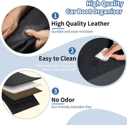 Premium Leather SUV Trunk Organizer and Storage Solution