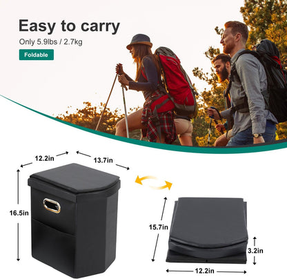 Upgrade XL Portable Toilet for Adults, Extra Large Camping Toilets