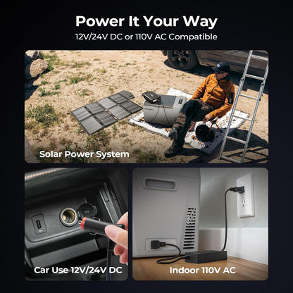 12V Refrigerator 23 Quart, -8℉~50℉ Portable Freezer for Car, Grey